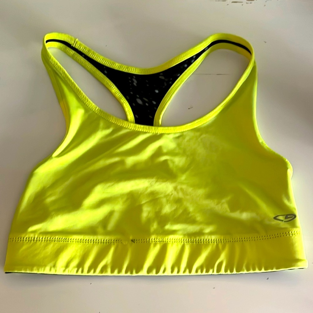 C9 by Champions Women’s Reversible Medium Support Sports Bra - Yellow and Black